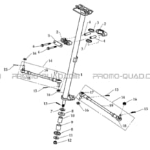 COLONNE DE DIRECTION pour Toutes les cylindrées Toutes les années DEMON 360 2008 - BLACK DEMON