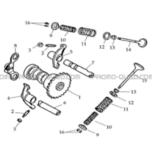 ENSEMBLES ARBRE A CAMES   SOUPAPES pour Masai Toutes les cylindrées Toutes les années L150 - A150 Ultimate