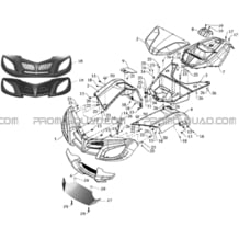 CARROSSERIE AVANT pour Toutes les cylindrées Toutes les années R700 DRIFT