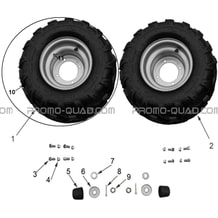 ROUES ARRIERE pour Toutes les cylindrées Toutes les années S110