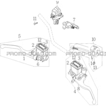 COMMANDES AU GUIDON pour Masai Toutes les cylindrées Toutes les années S750i