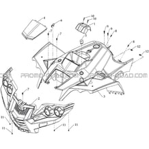 CARROSSERIE AVANT pour Masai Toutes les cylindrées Toutes les années S800 CROSSOVER