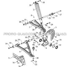 SUSPENSION AVANT GAUCHE pour Masai Toutes les cylindrées Toutes les années S800 i