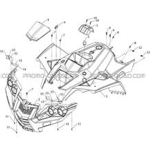 CARROSSERIE AVANT pour Masai Toutes les cylindrées Toutes les années S800i 2.0