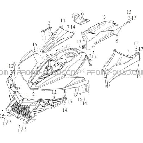 CARROSSERIE AVANT   DECORATION    Toutes les années Toutes les cylindrées  Original parts OEMCARROSSERIE AVANT   DECORATION    Toutes les années Toutes les cylindrées  Original parts OEM