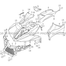 CARROSSERIE AVANT   DECORATION pour Masai Toutes les cylindrées Toutes les années S900 CROSSOVER