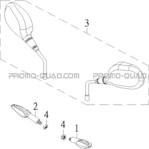 CLIGNOTANTS   RETROVISEURS pour Toutes les cylindrées Toutes les années S900 CROSSOVER