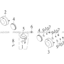 ECLAIRAGE ARRIERE pour Toutes les cylindrées Toutes les années S900 CROSSOVER