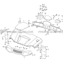 CARROSSERIE AVANT   DECORATION pour Toutes les cylindrées Toutes les années X1000