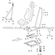 SIEGE PASSAGER pour Masai Toutes les cylindrées Toutes les années X1000