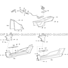 CARROSSERIE CENTRALE pour Masai Toutes les cylindrées Toutes les années X1000