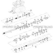 TRANSMISSION AVANT pour Masai Toutes les cylindrées Toutes les années X1000