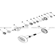 ARBRE D EQUILIBRAGE pour Masai Toutes les cylindrées Toutes les années X300