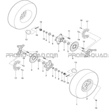 ESSIEU AVANT pour Toutes les cylindrées Toutes les années X300