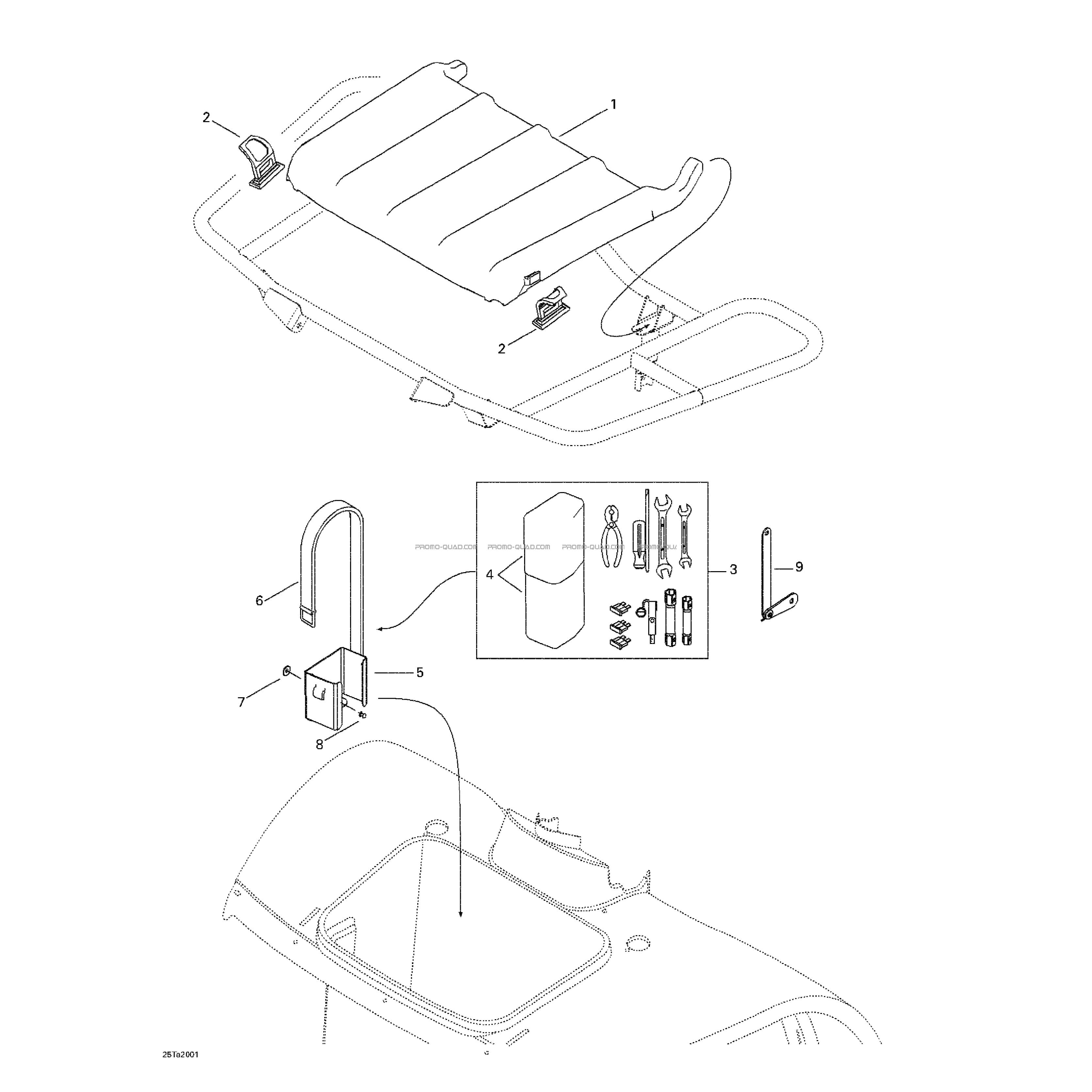 Compartiment Avant  Can-am  1999 Toutes les cylindrées  Original parts OEMCompartiment Avant  Can-am  1999 Toutes les cylindrées  Original parts OEM