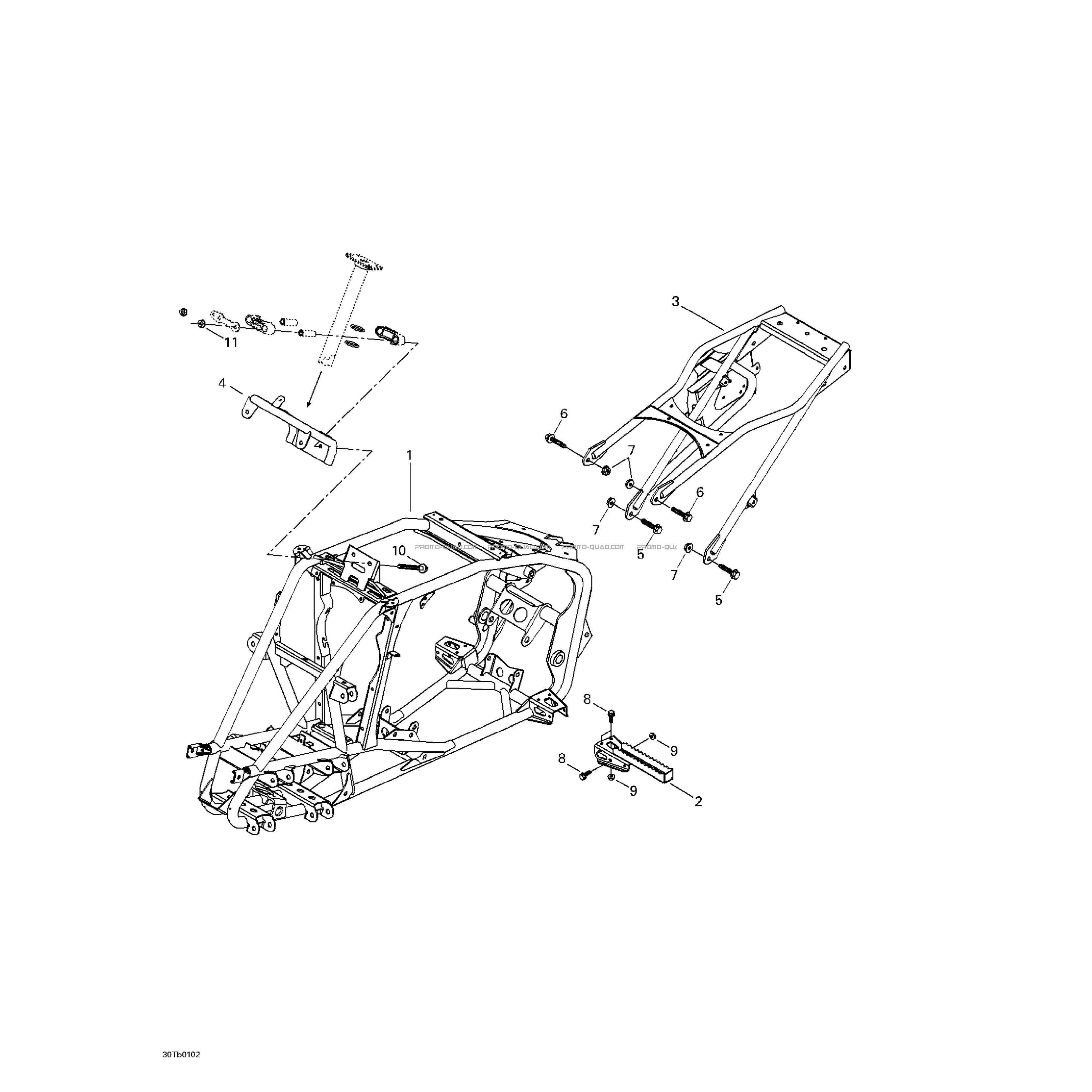Châssis  Can-am  2001 Toutes les cylindrées  Original parts OEMChâssis  Can-am  2001 Toutes les cylindrées  Original parts OEM