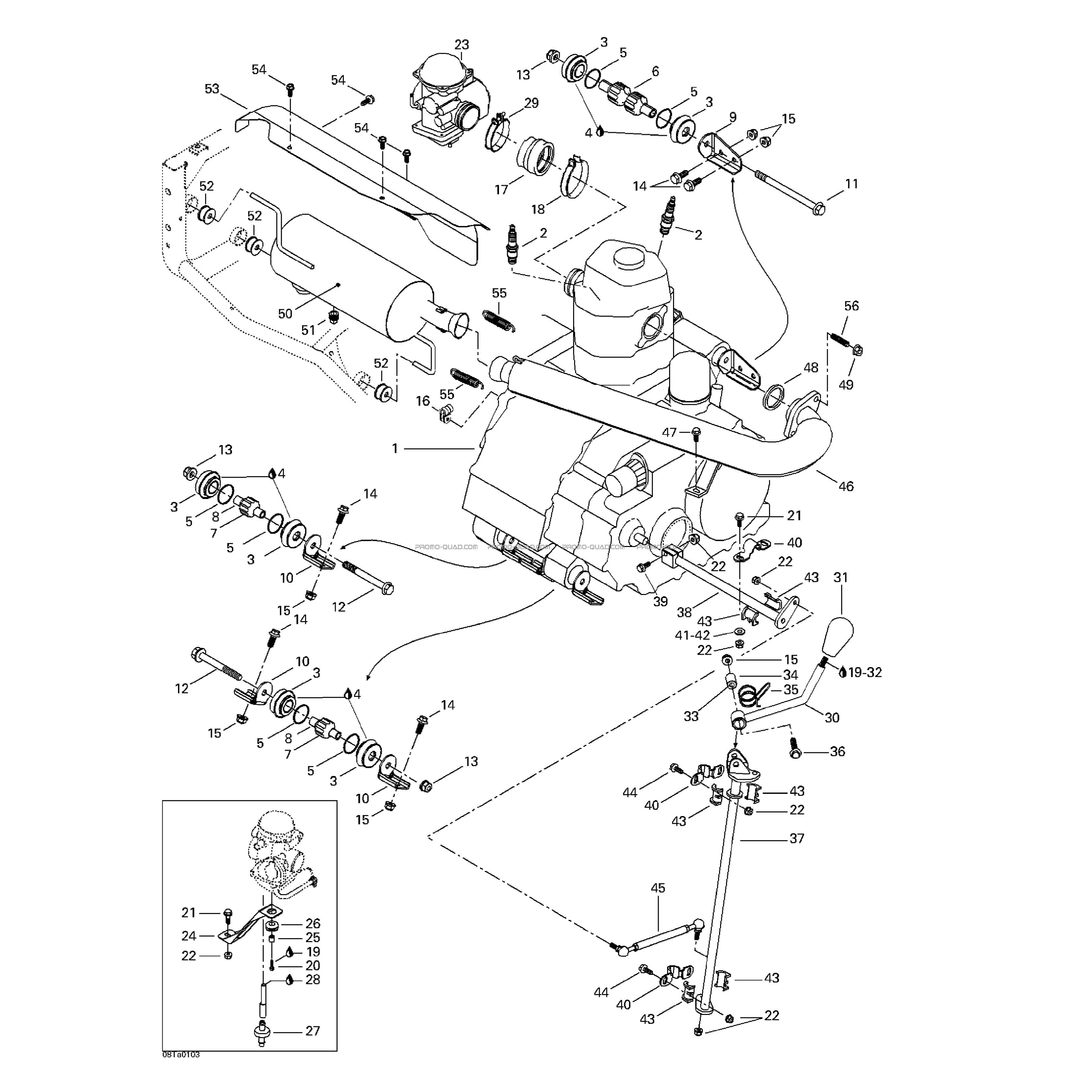 Système Échappement  Can-am  2001 Toutes les cylindrées  Original parts OEMSystème Échappement  Can-am  2001 Toutes les cylindrées  Original parts OEM