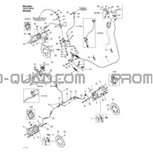 Frein Hydraulique ( 7473  7474 ) pour Can-am Toutes les cylindrées 2001 Traxter Footshift