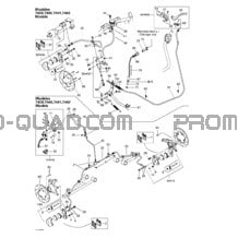 Frein Hydraulique (7439  7440 pour Can-am Toutes les cylindrées 2001 Traxter Footshift