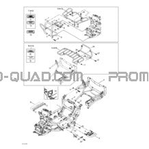 Châssis Et Porte-bagage pour Can-am Toutes les cylindrées 2001 Traxter Footshift