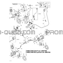 Frein Hydraulique (7489) (7448 Partant De Ns V000709) pour Can-am Toutes les cylindrées 2001 Traxter XL