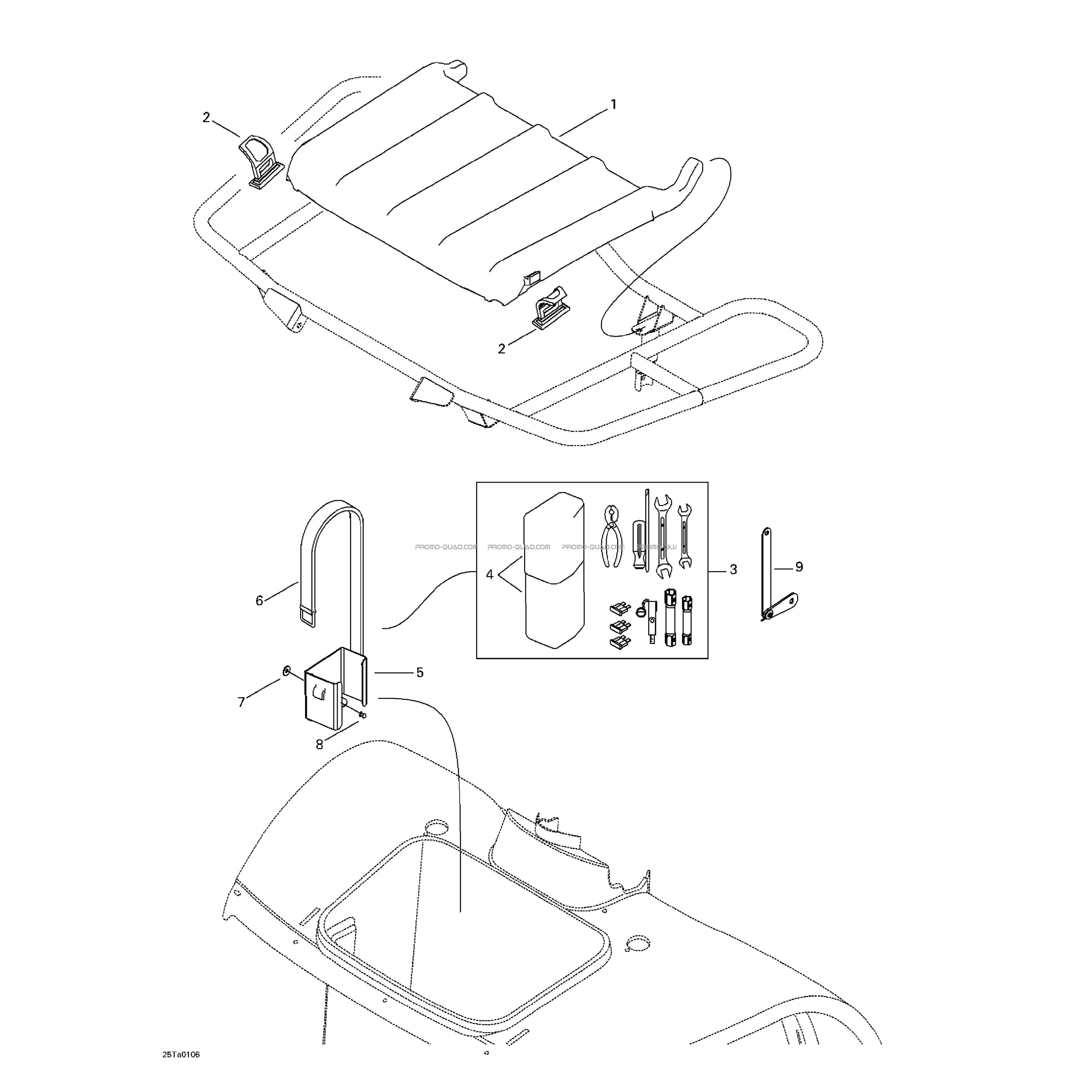 Compartiment Avant  Can-am  2001 Toutes les cylindrées  Original parts OEMCompartiment Avant  Can-am  2001 Toutes les cylindrées  Original parts OEM