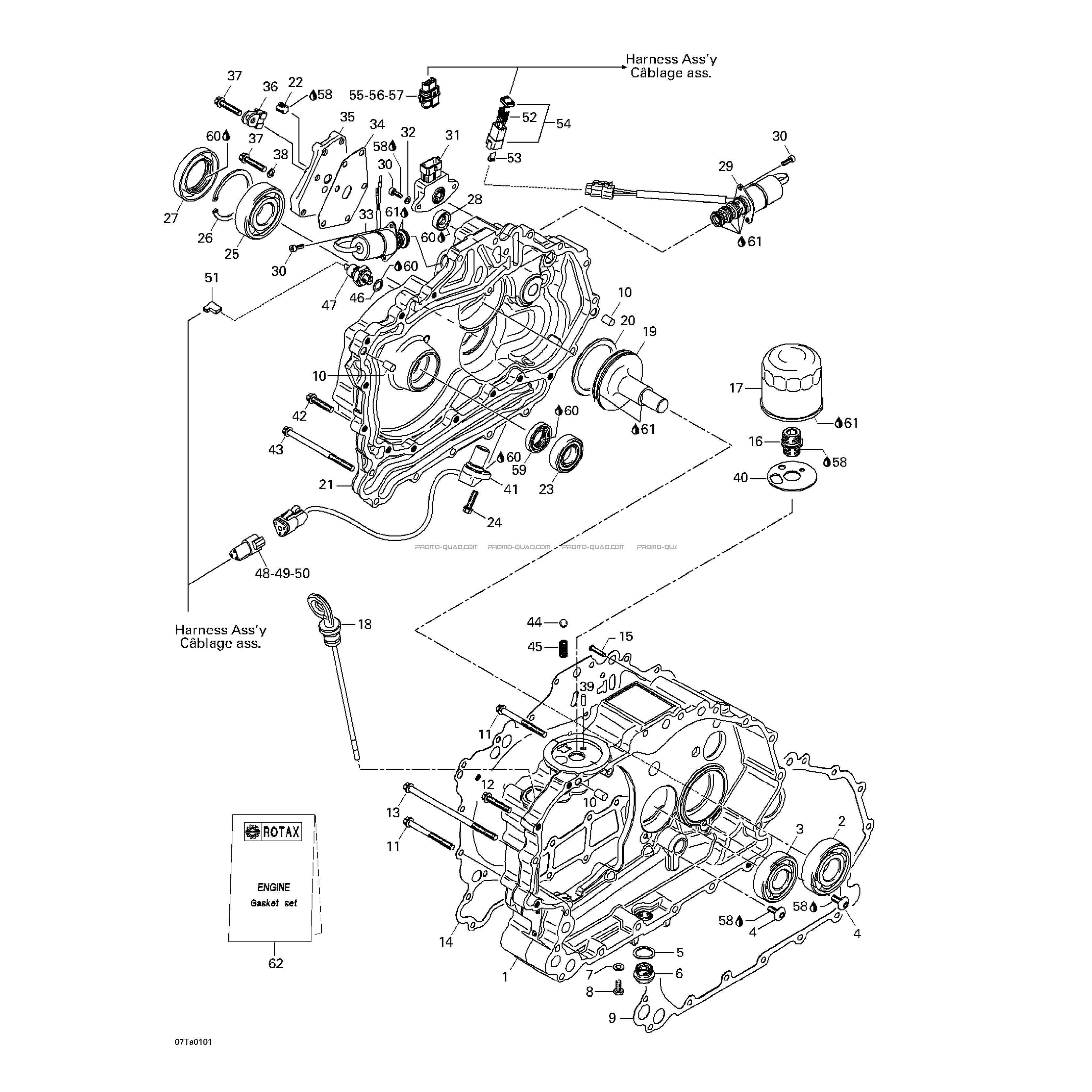 Carter Et Couvercle Embrayage  Can-am  2001 Toutes les cylindrées  pièces OEMCarter Et Couvercle Embrayage  Can-am  2001 Toutes les cylindrées  pièces OEM