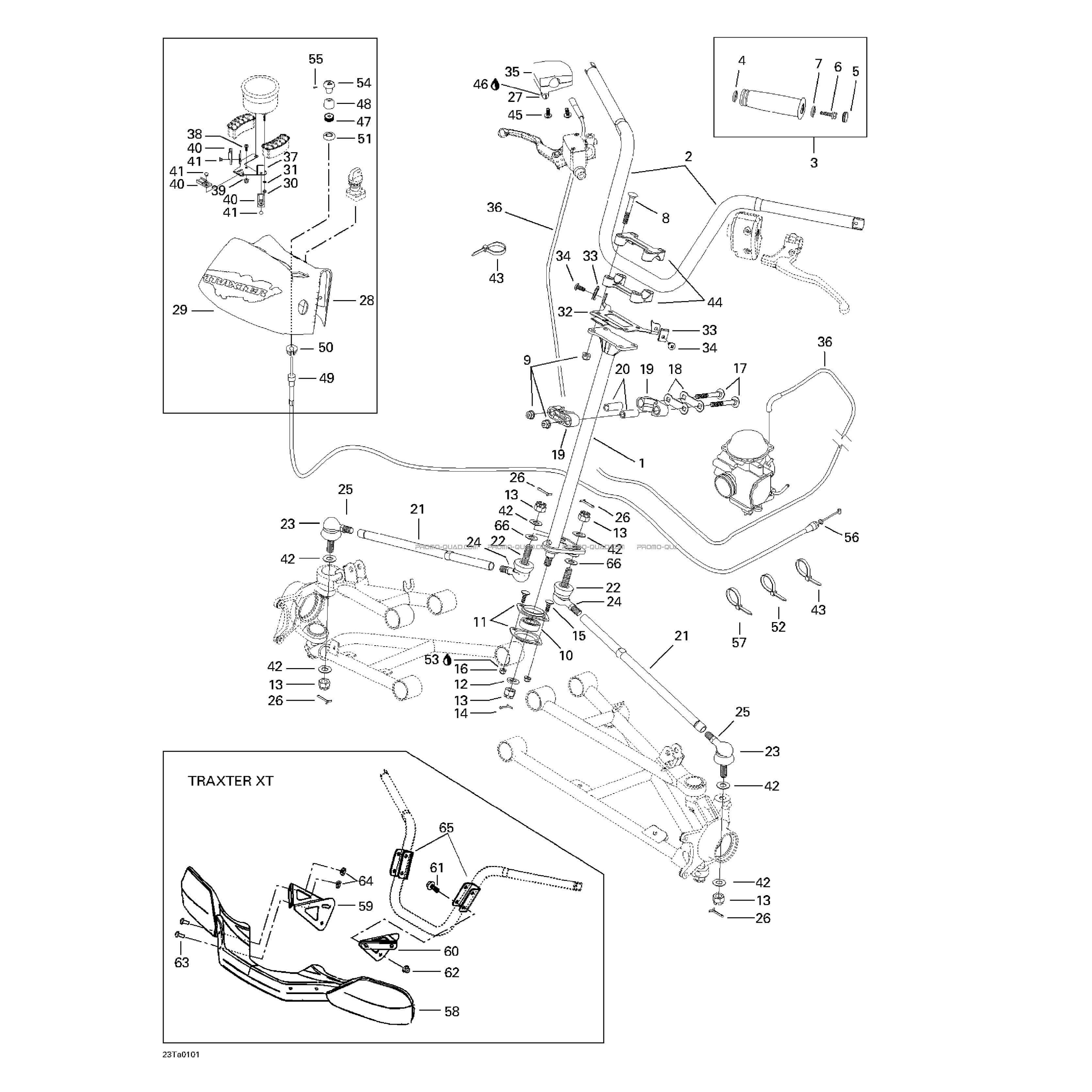 Système Direction  Can-am  2001 Toutes les cylindrées  pièces OEMSystème Direction  Can-am  2001 Toutes les cylindrées  pièces OEM