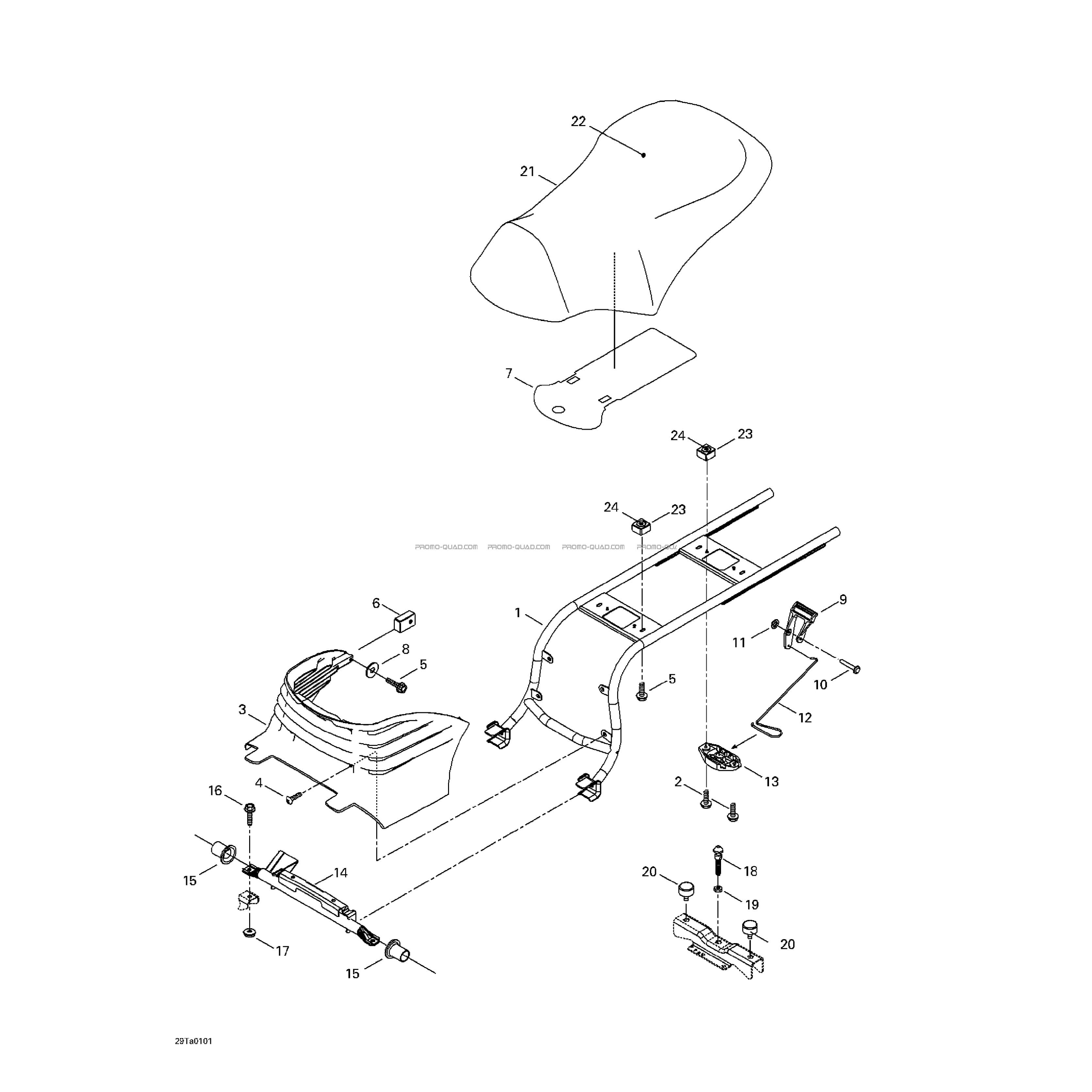 Siège  Can-am  2001 Toutes les cylindrées  Original parts OEMSiège  Can-am  2001 Toutes les cylindrées  Original parts OEM