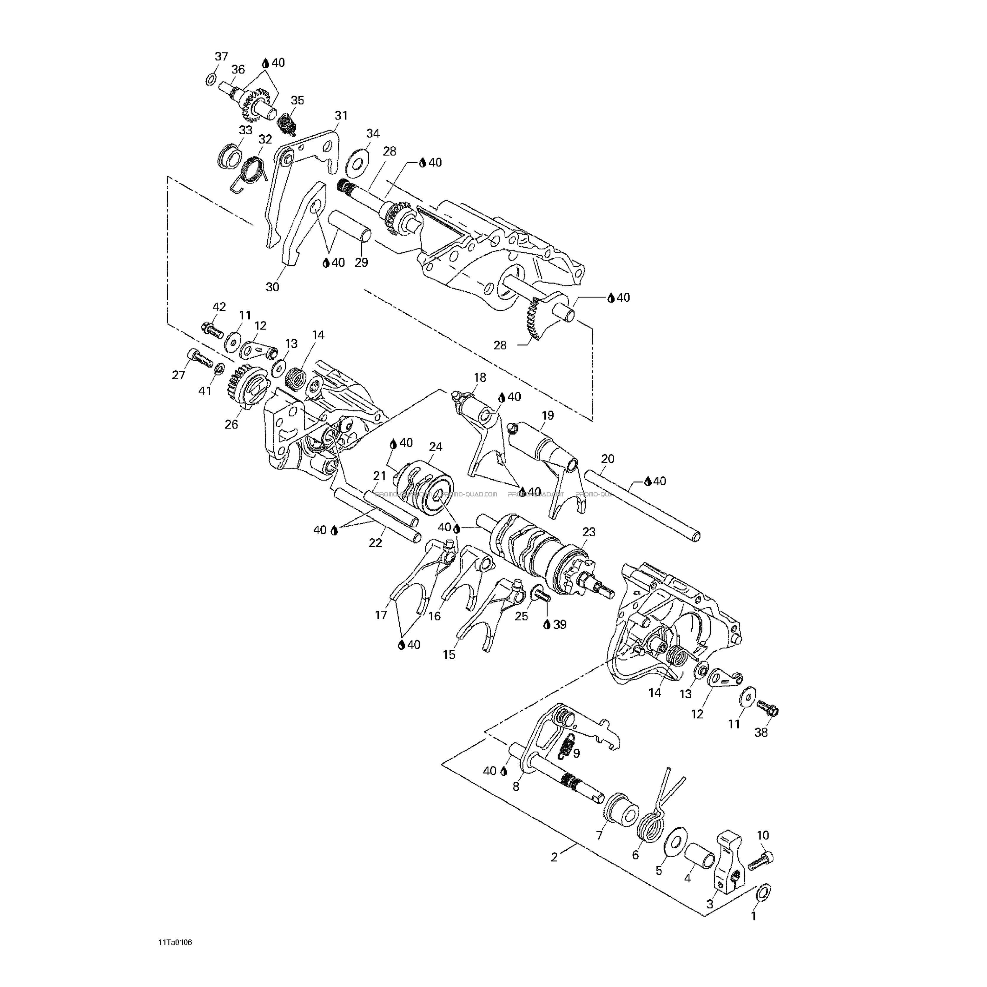 Changement De Rapports  Can-am  2001 Toutes les cylindrées  Original parts OEMChangement De Rapports  Can-am  2001 Toutes les cylindrées  Original parts OEM