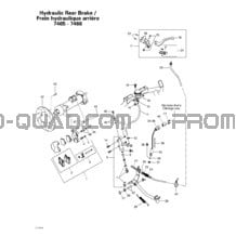 Frein Hydraulique Arrière (7465 - 7466) pour Can-am Toutes les cylindrées 2001 Traxter
