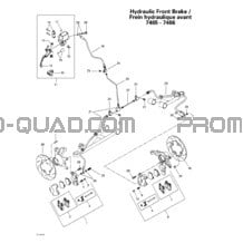 Frein Hydraulique Avant (7465 - 7466) pour Can-am Toutes les cylindrées 2001 Traxter