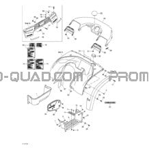 Carrosserie Et Accessoires (vue Arrière) pour Can-am Toutes les cylindrées 2002 Quest