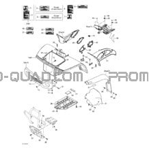Carrosserie Et Accessoires (vue Avant) pour Can-am Toutes les cylindrées 2002 Quest