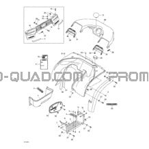 Carrosserie Et Accessoires 2 pour Can-am Toutes les cylindrées 2002 Quest XT