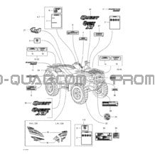 Décalques pour Can-am Toutes les cylindrées 2002 Quest XT