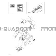 Carrosserie Et Accessoires (vue Arrière) pour Can-am Toutes les cylindrées 2002 Traxter XT
