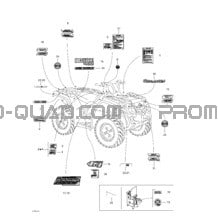 Décalques pour Can-am Toutes les cylindrées 2003 Outlander 400