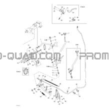 Frein Hydraulique Arrière pour Can-am Toutes les cylindrées 2003 Quest 500