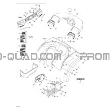 Carrosserie Et Accessoires (vue Arrière) pour Can-am Toutes les cylindrées 2003 Quest 500