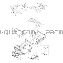 Châssis Et Porte-bagage pour Can-am Toutes les cylindrées 2003 Quest 500
