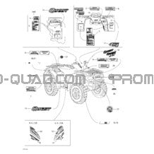 Décalques pour Can-am Toutes les cylindrées 2003 Quest 650