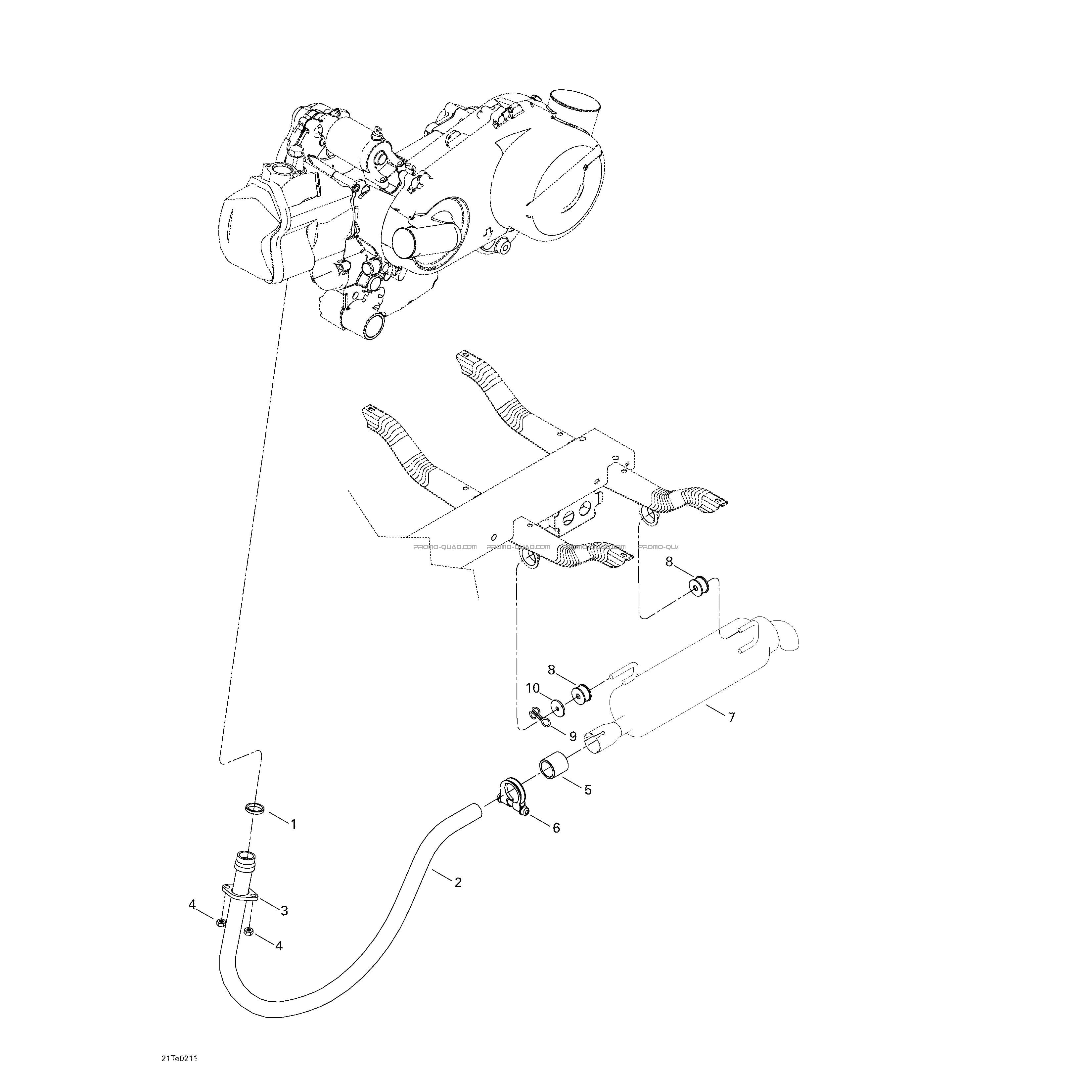 Système Échappement  Can-am  2003 Toutes les cylindrées  Original parts OEMSystème Échappement  Can-am  2003 Toutes les cylindrées  Original parts OEM