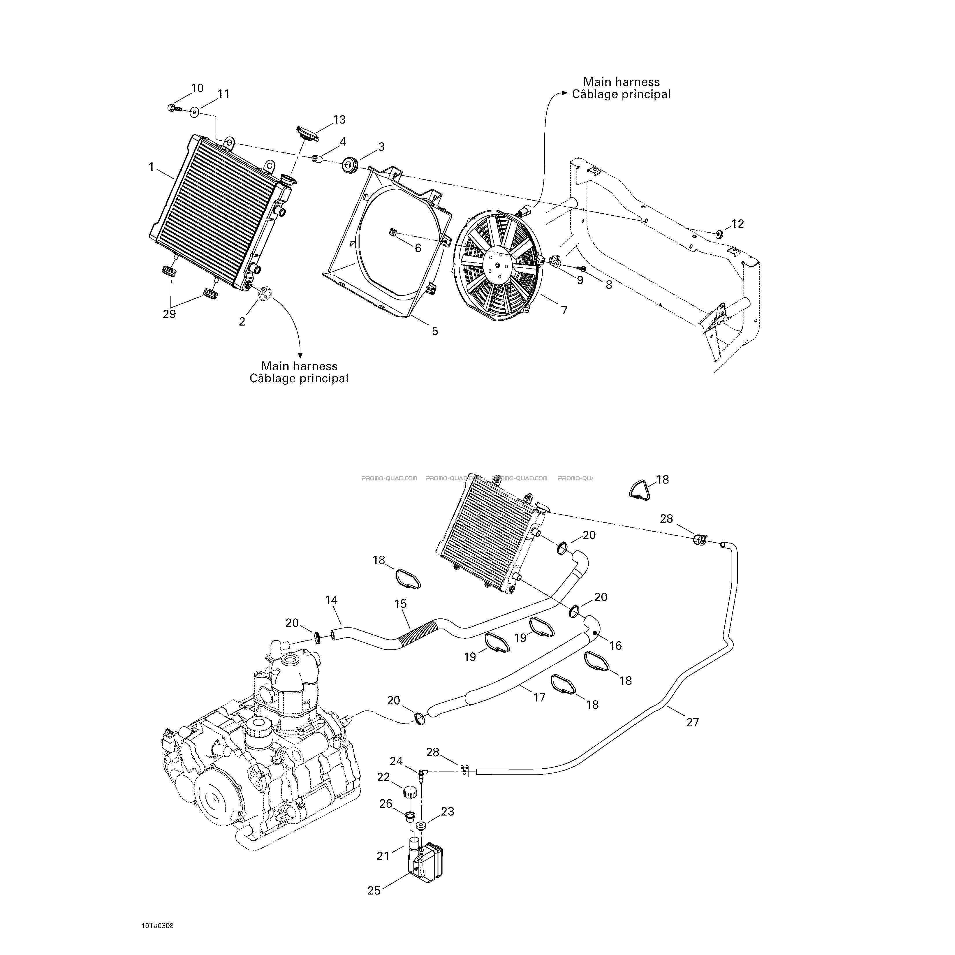 Système De Refroidissement  Can-am  2003 Toutes les cylindrées  Original parts OEMSystème De Refroidissement  Can-am  2003 Toutes les cylindrées  Original parts OEM