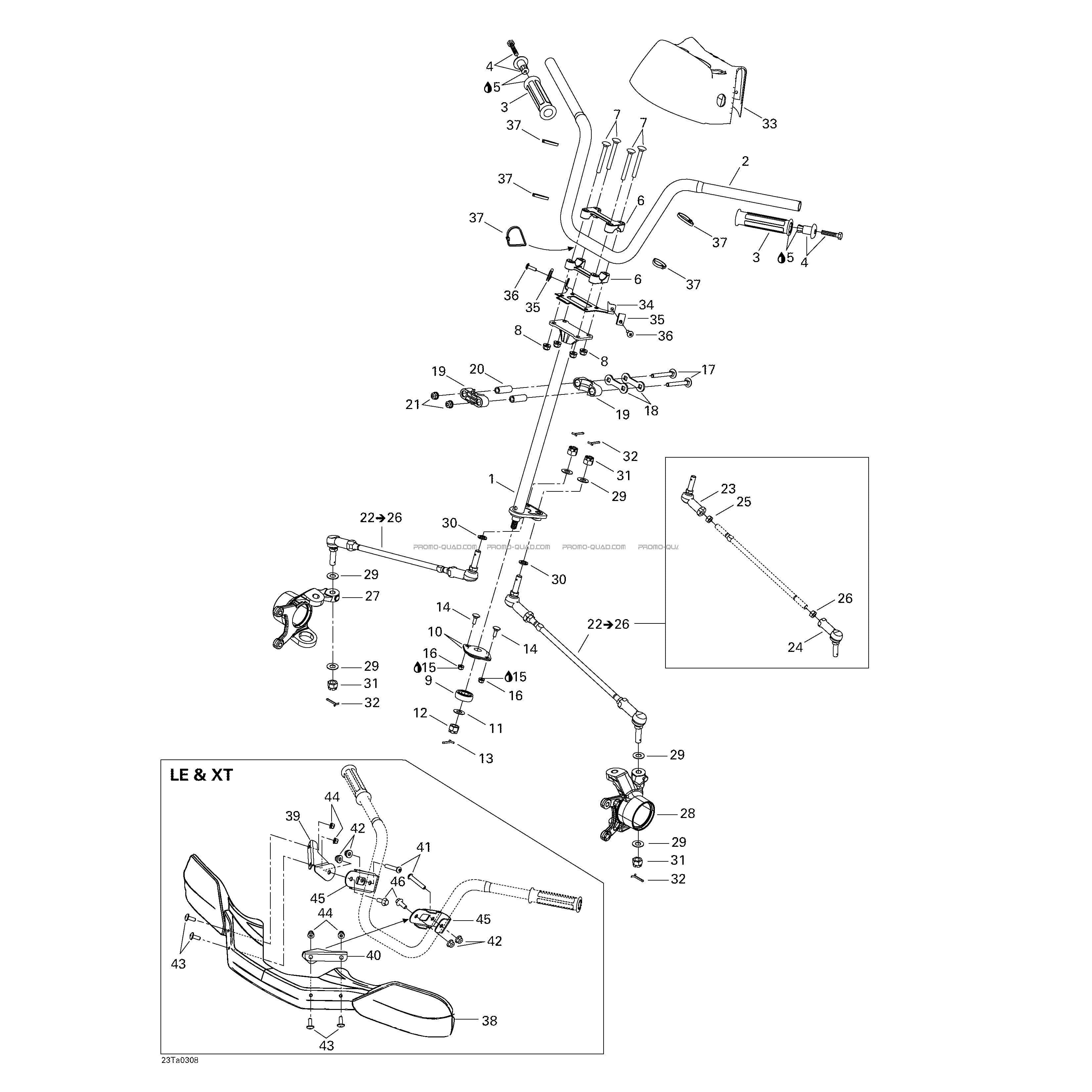 Système Direction  Can-am  2003 Toutes les cylindrées  pièces OEMSystème Direction  Can-am  2003 Toutes les cylindrées  pièces OEM