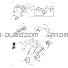 Carrosserie Et Accessoires (vue Arrière) pour Can-am Toutes les cylindrées 2003 Traxter Max