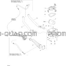 Système Admission Air pour Can-am Toutes les cylindrées 2004 DS 650 DS 650 Baja X