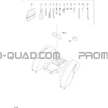 Compartiment Arrière pour Can-am Toutes les cylindrées 2004 DS 650 DS 650 Baja X