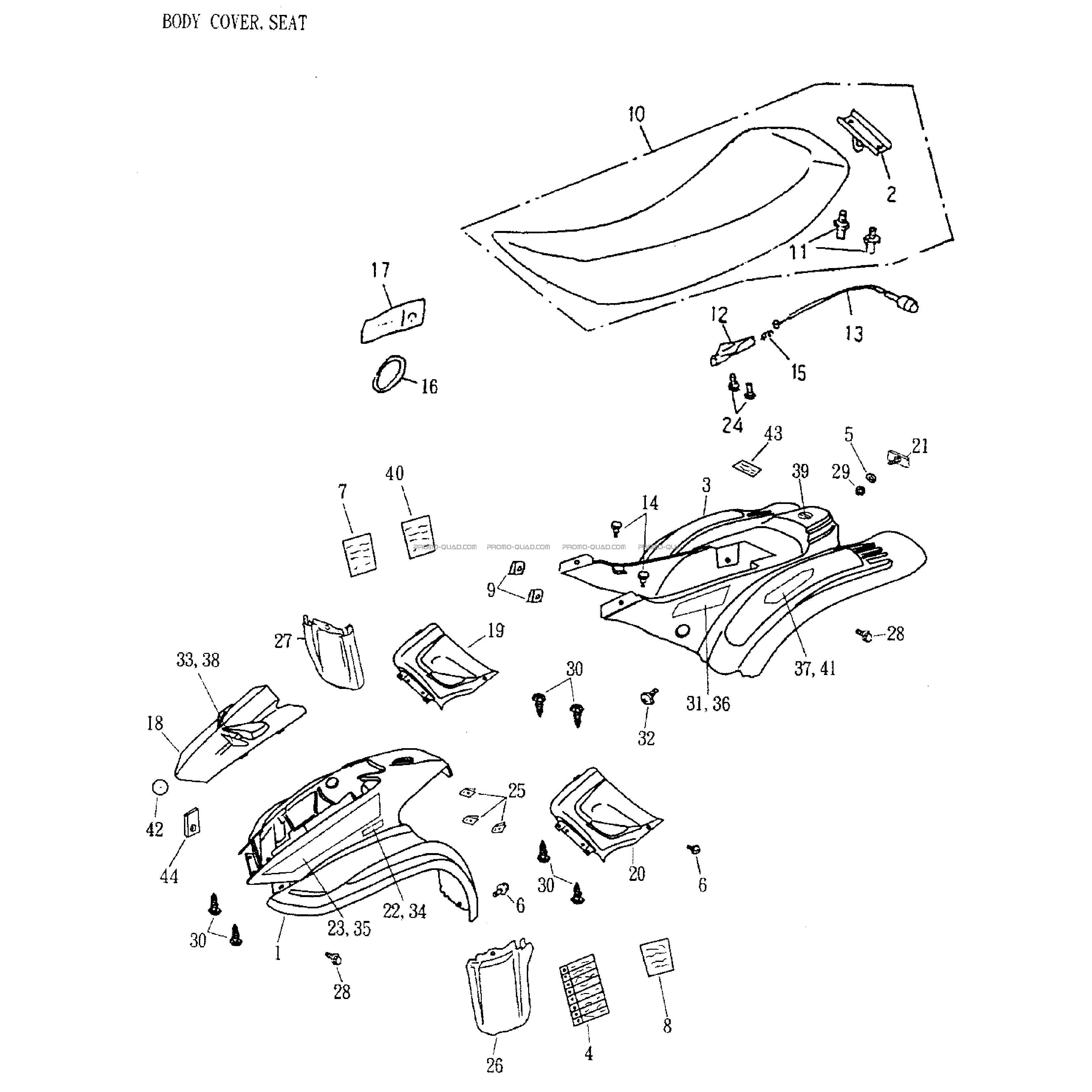 Body Cover  Can-am  2004 Toutes les cylindrées  Original parts OEM