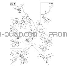 Frein Hydraulique (2 X 4) pour Can-am Toutes les cylindrées 2004 Outlander 330 400 STD 2 X 4
